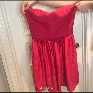 Rebecca Taylor Strapless Pink Mini Dress